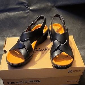 Clark's Black Sandals